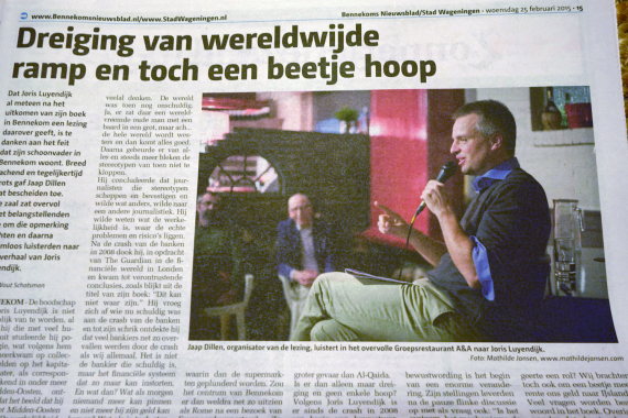 Joris Luijendijk lezing Dit kan niet waar zijn (Bennekom)